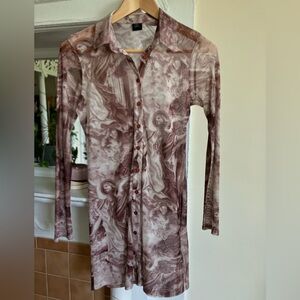 Divine! Urban outfitters mesh button-down dress in XS